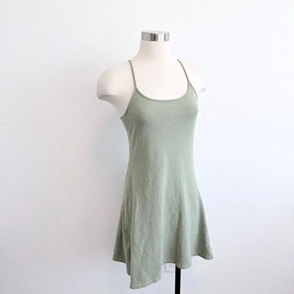 H&M Women’s Olive Green Spaghetti Strap Tank Dress Large